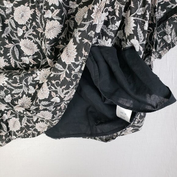 Angels Forever Young Peasant Blouse Top Floral Print Boho Cotton size 3X Resort - Picture 10 of 12